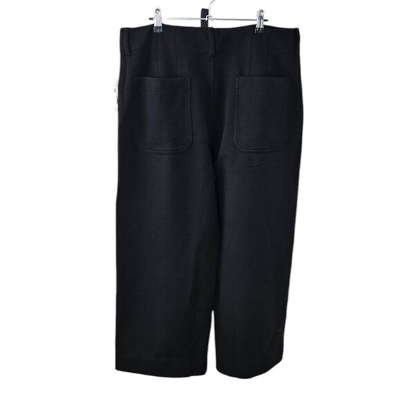 Anthropologie Maeve The Colette Knit Crop Wide-Leg Pants, High Rise, Black, 34 - Picture 2 of 11